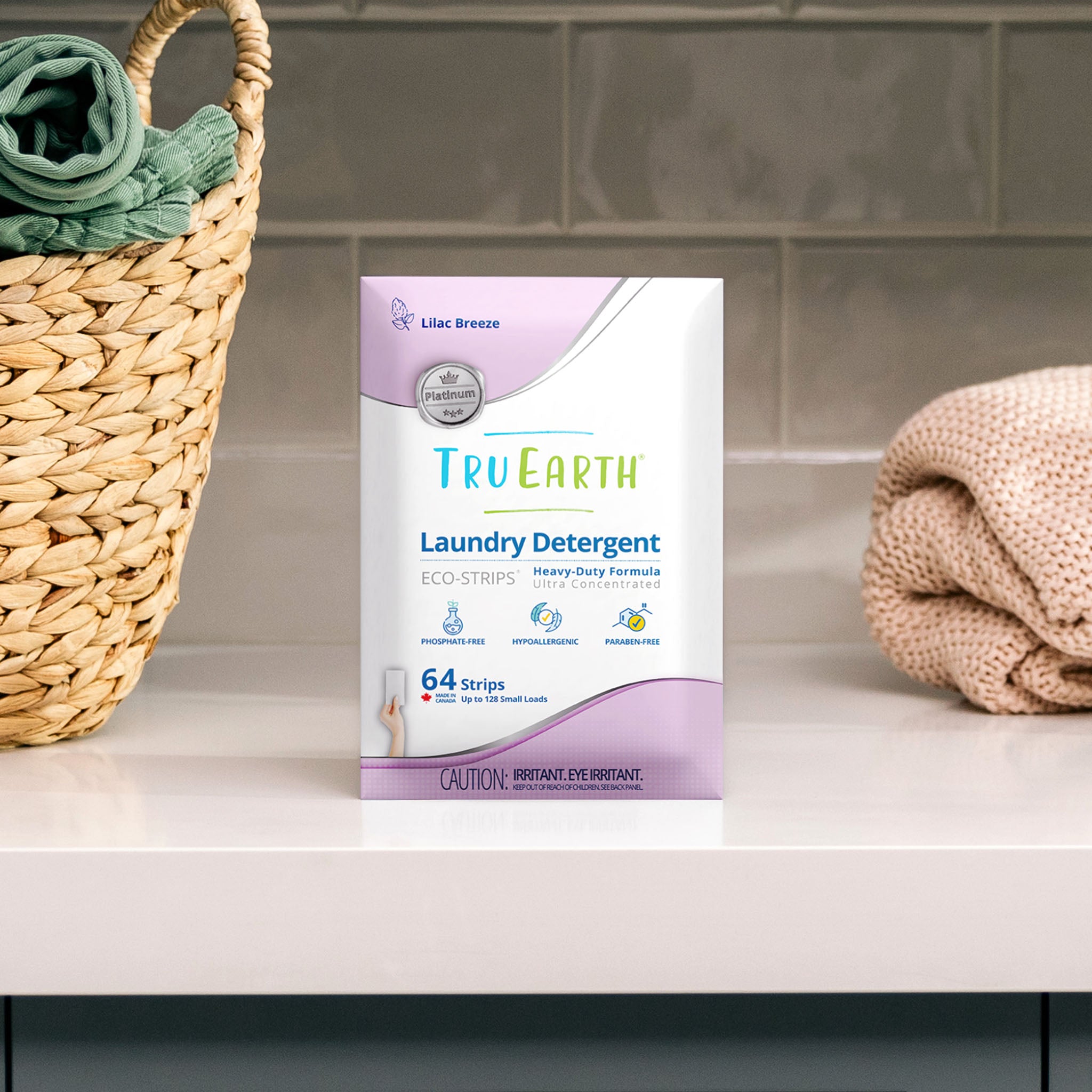Tru Earth Platinum Laundry Detergent (Lilac Breeze) - 32 Strips