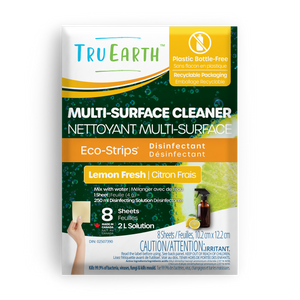 TruEarth Multi-Surface Cleaner Disinfectant Front of Package || 8 Sheets