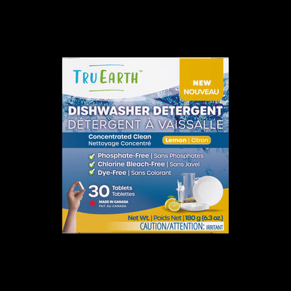 TruEarth Dishwasher Detergent Lemon Front of Package || 30 Loads