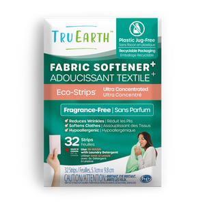 TruEarth Fabric Softener Fragrance-Free Front of Package || 32 Strips