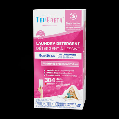 TruEarth Laundry Detergent Baby Fragrance-Free Front of Package || 384 Strips