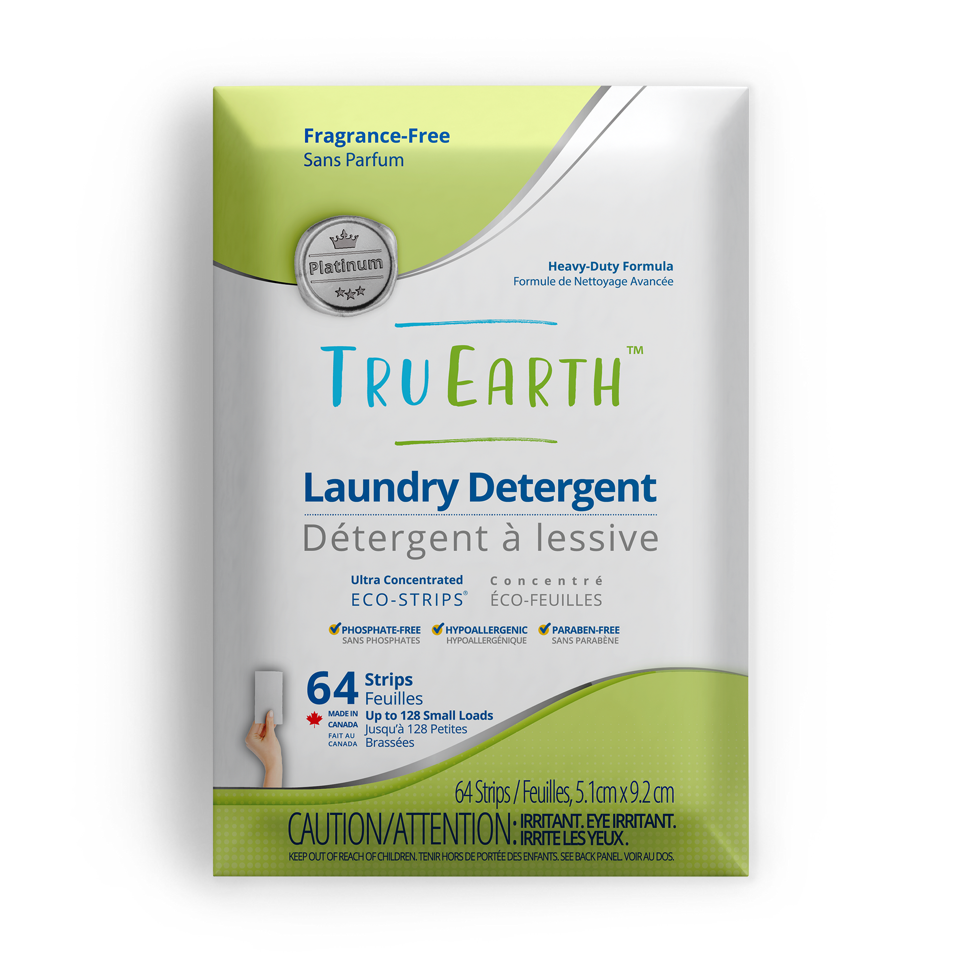 Tru Earth Platinum Laundry Detergent - Fragrance-Free / 64 Strips