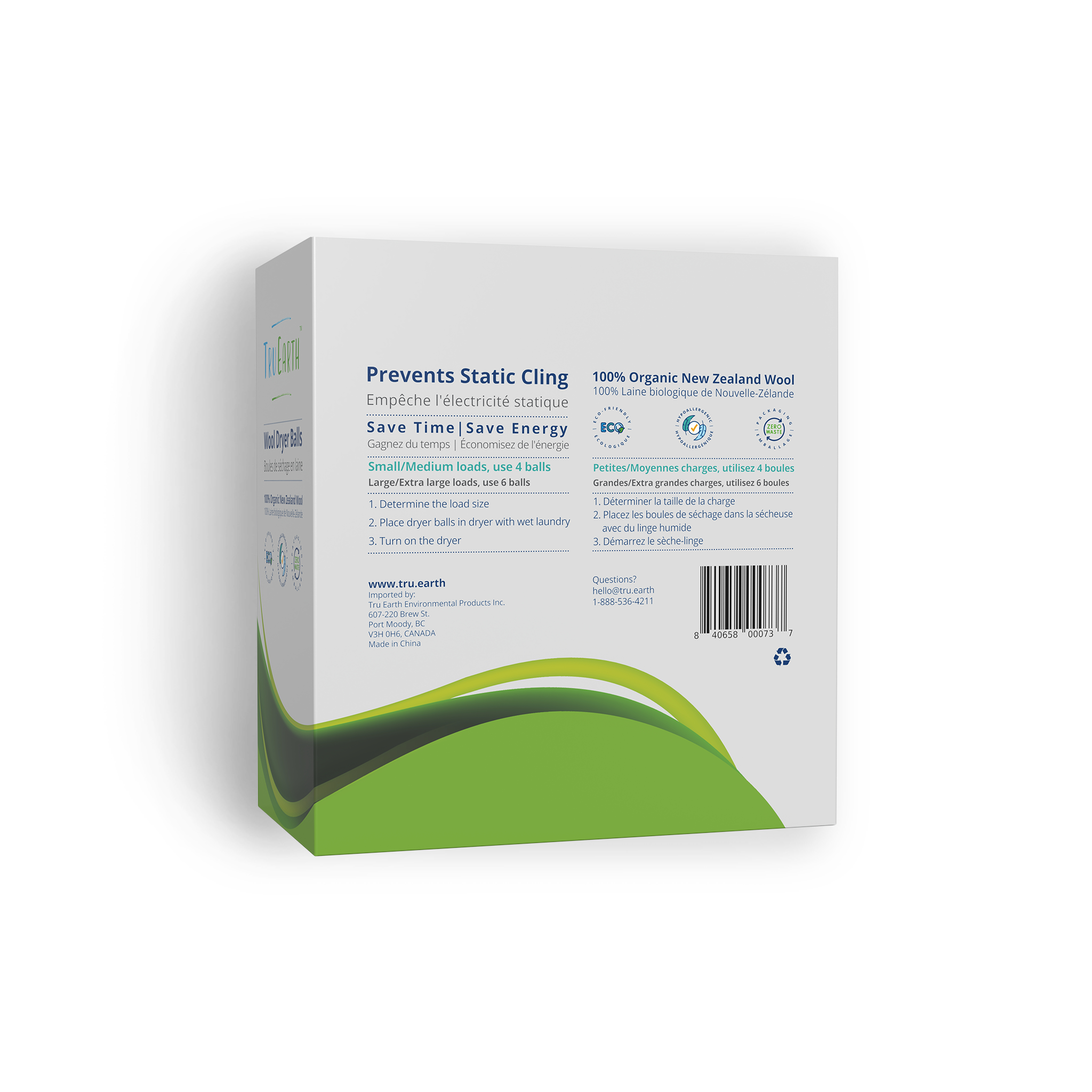 Balles de séchage en laine