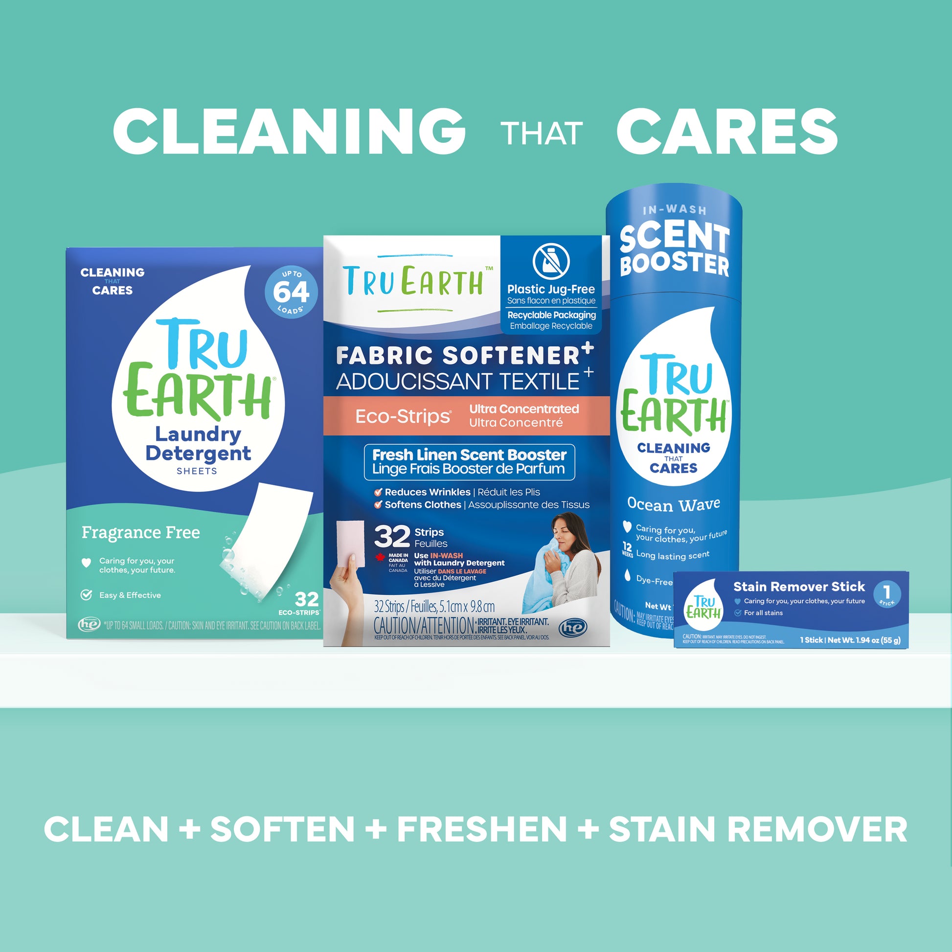 Tru Earth Laundry Detergent - Fragrance-Free / 32 Strips