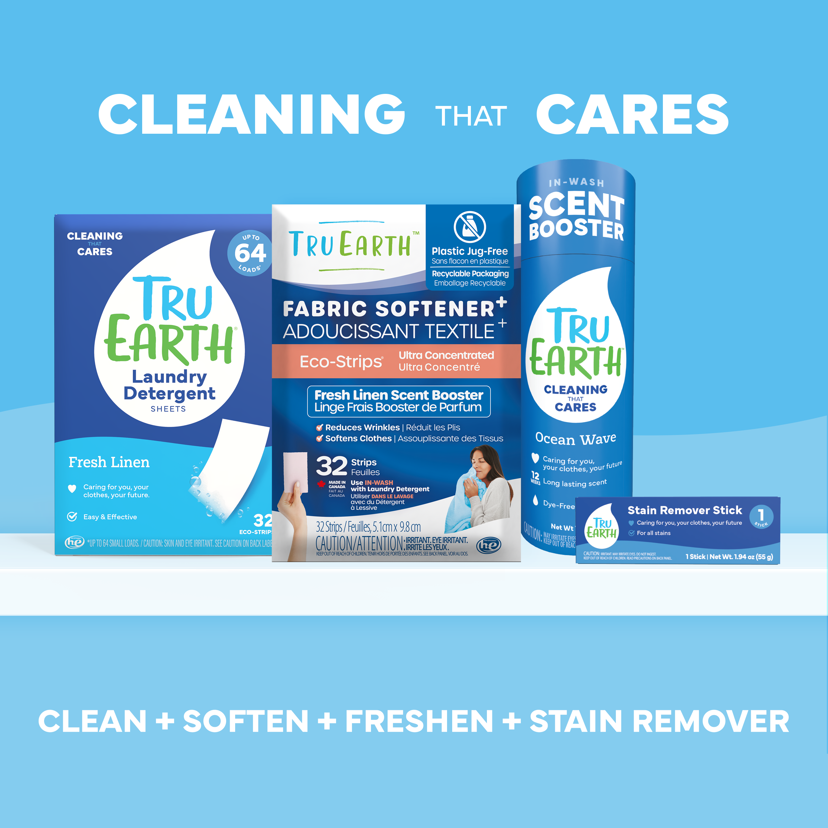 TruEarth Laundry Detergent Family || 32 Strips
