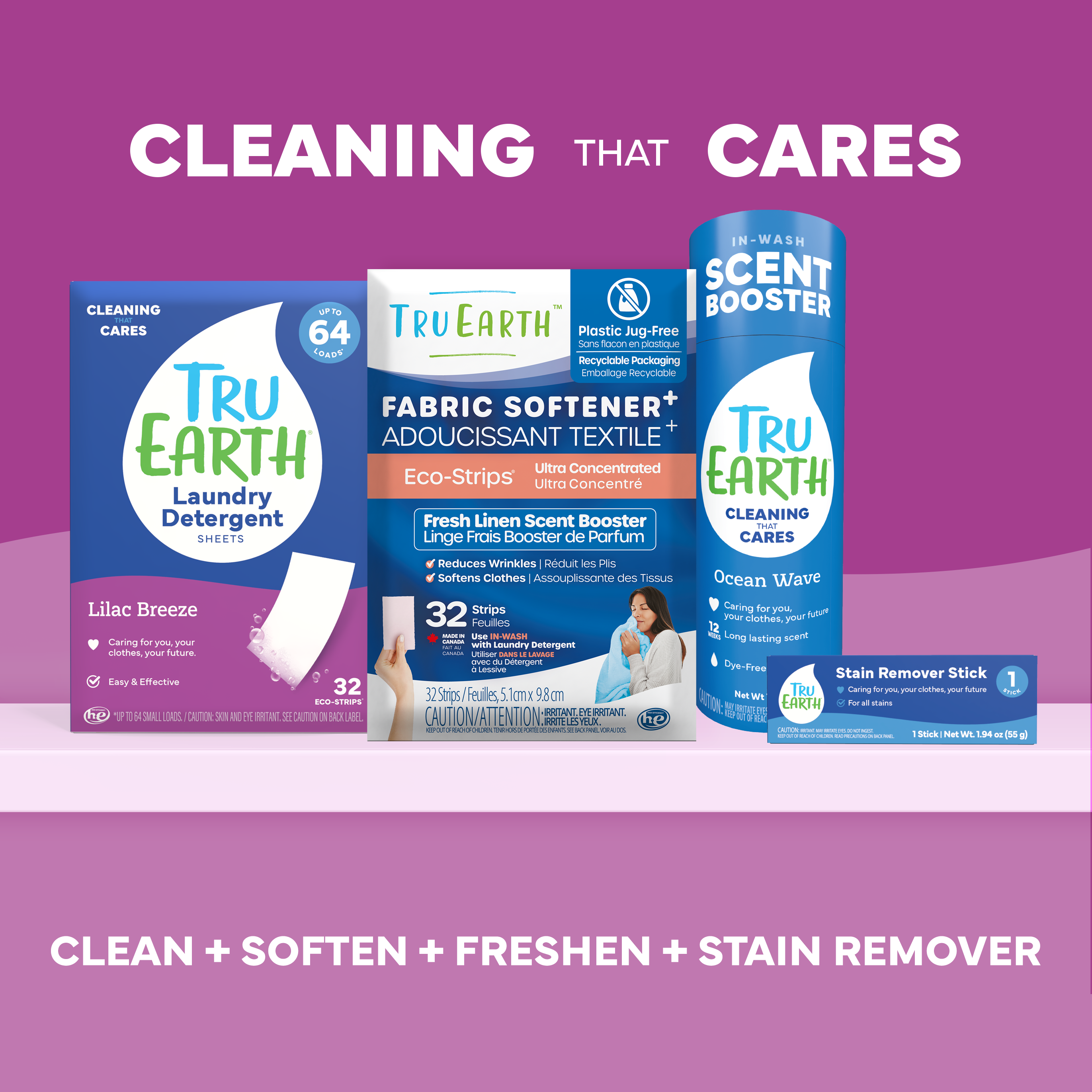Tru Earth Laundry Detergent - Lilac Breeze / 32 Strips