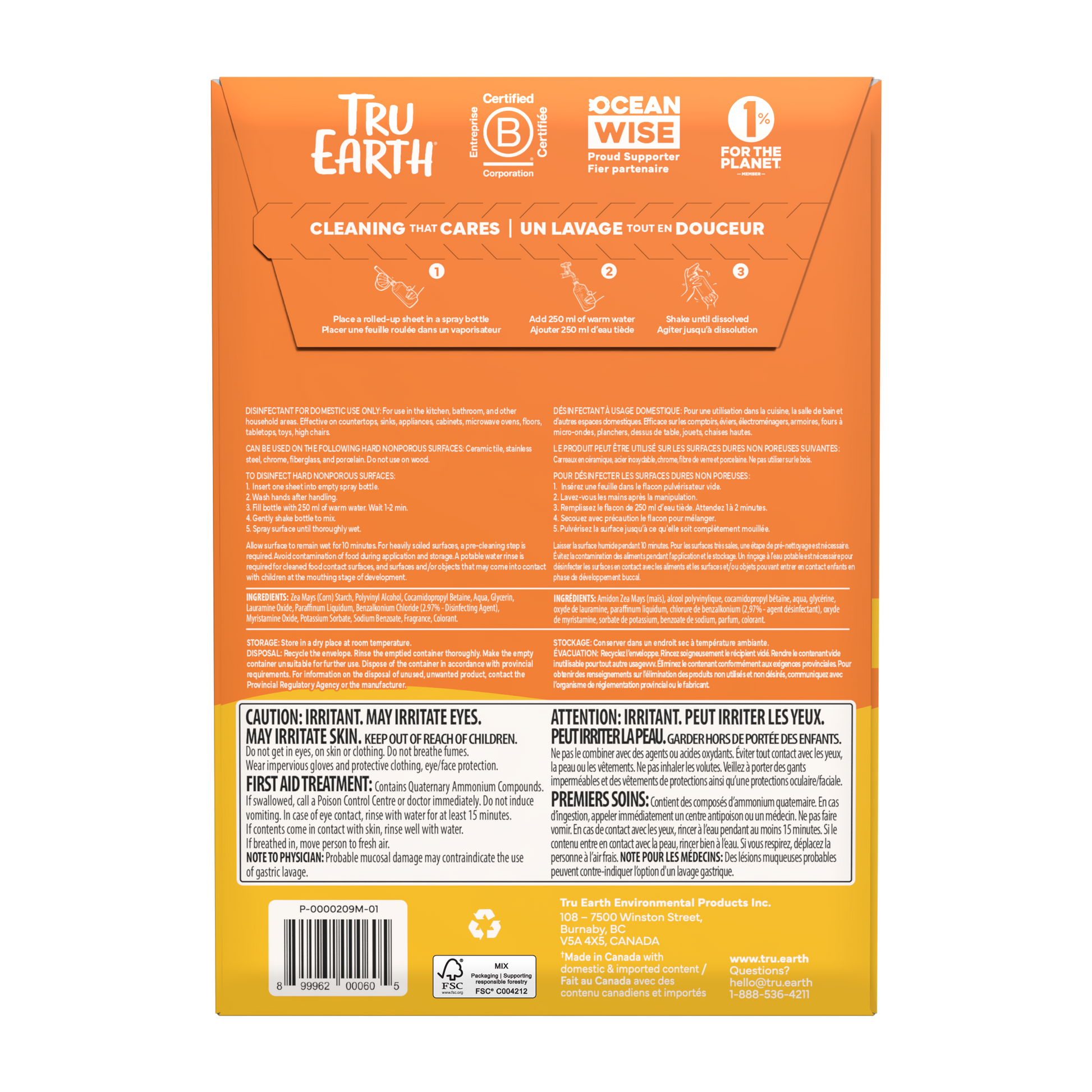 Nettoyant désinfectant multisurface Tru Earth