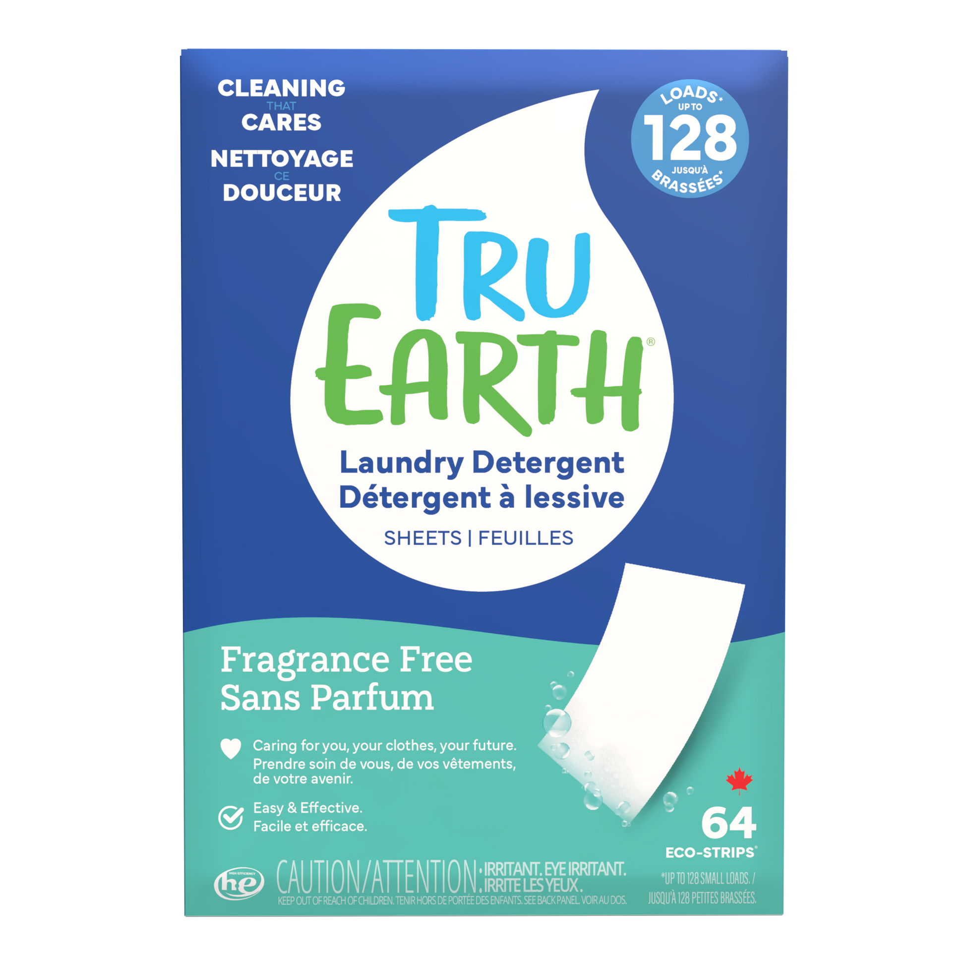 Tru Earth Laundry Detergent - Fragrance-Free / 64 Strips