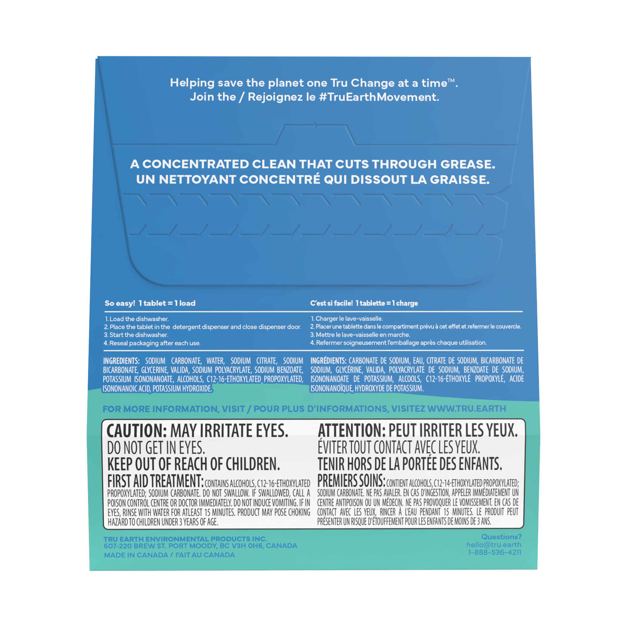 Dishwasher Detergent v2 Fragrance-Free - Back