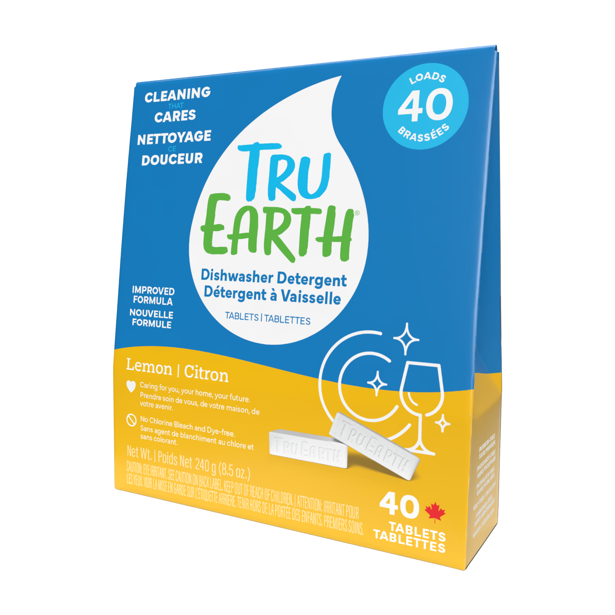 Tru Earth Dishwasher Detergent Tablets - Lemon / 80 Tablets