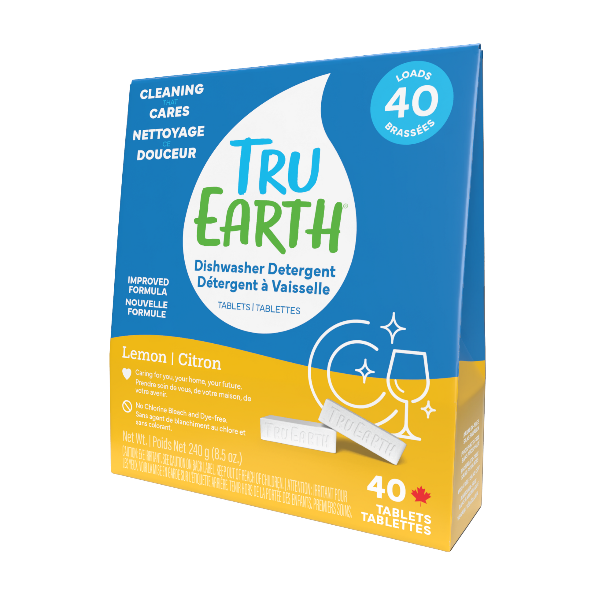 Tru Earth Dishwasher Detergent Tablets - Lemon / 80 Tablets