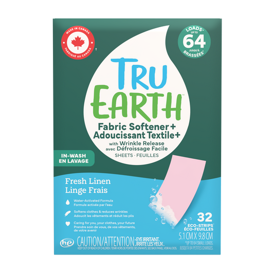 Tru Earth Fabric Softener+ with Wrinkle Release - Fragrance-Free / 32 Strips