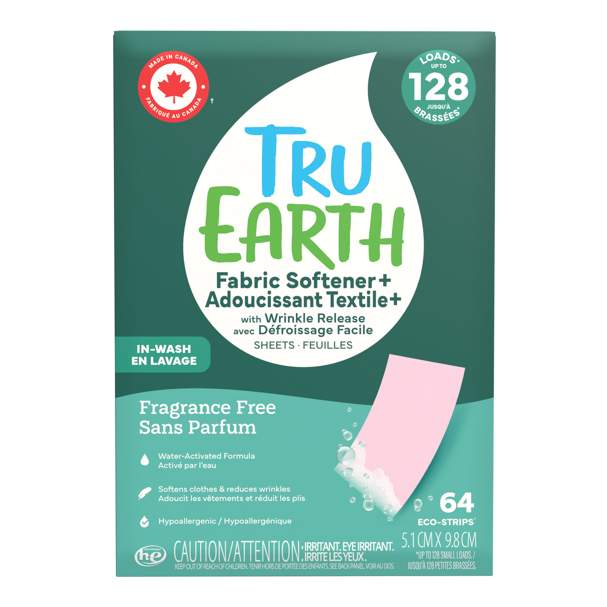 Tru Earth Fabric Softener+ with Wrinkle Release