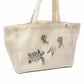 Large Canvas Tote Bag With Pockets With Turtle And Jellyfish Plastic Bag Design